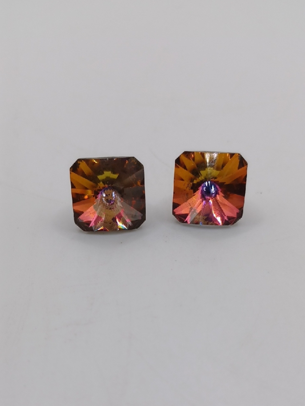 Rivoli Square Cut Stud Earrings - Picture 5 of 5